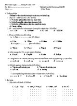 Đề kiểm tra chất lượng cuối kì II môn Toán Lớp 5 - Năm học 2014-2015
